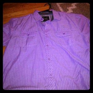 Purple Mens Button Up